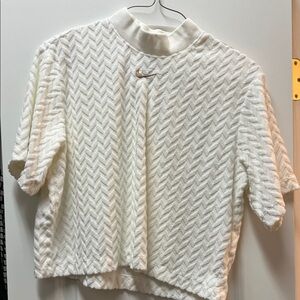 Nike Cream Textured Short Sleeve Shirt